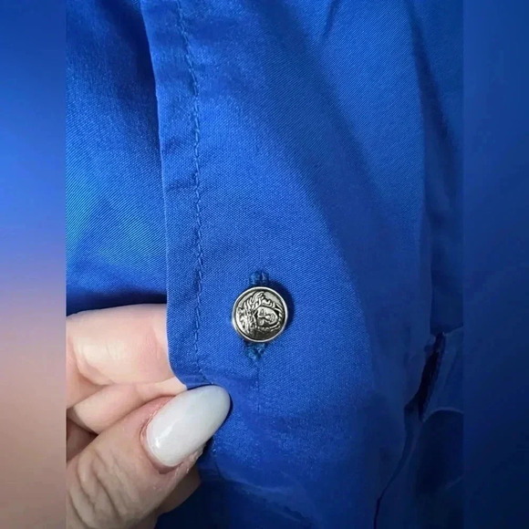 Versace Jeans Couture | Royal Blue Dress Shirt | Size L - Picture 5 of 6
